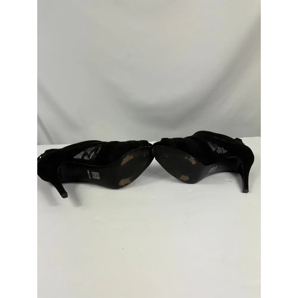 Marinelli Black Lace Heels Size 6.5
